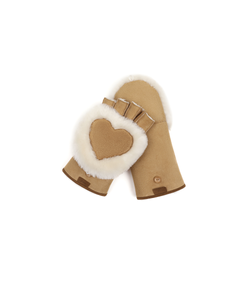 HEART SHEARING GLOVE [CAMEL]