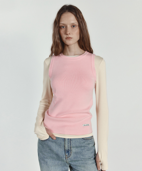 Мягкий вязаный жилет Baby Pink