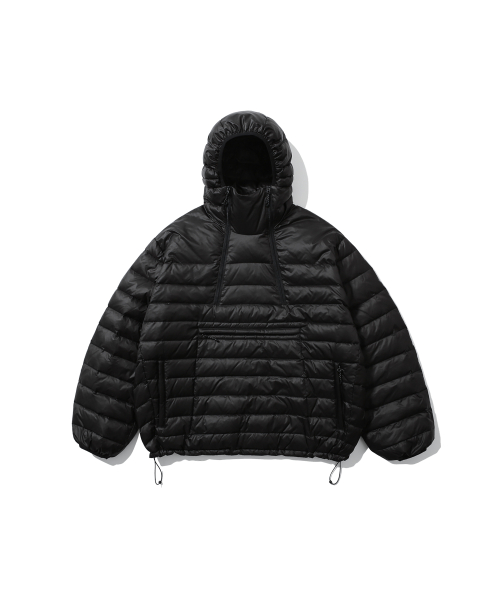 Duck Down Hooded Anorak Puffer - Black