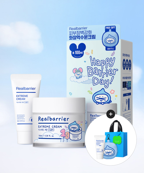 리얼베리어() [100개 한정 쇼핑백 증정][포곤빌리지 기획세트] 익스트림 크림 라이트 70ml+30ml 기획 (장바구니 증정) (증정 익스트림 크림 25ML) 상품 이미지