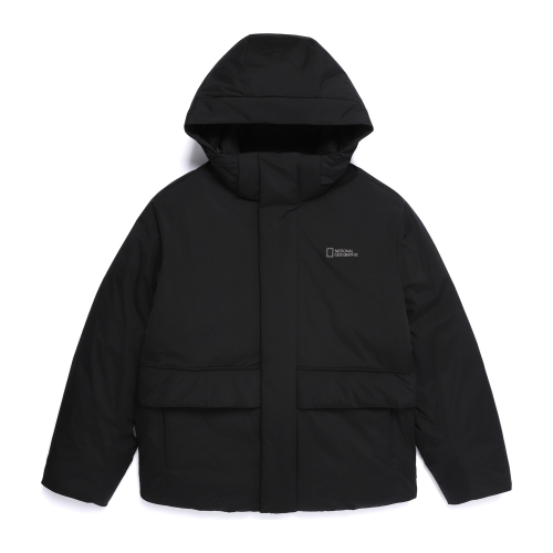 N254UDW081 노사시 후드 탈부착 다운 BLACK