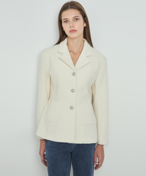 Poin Tweed Jacket_Ivory