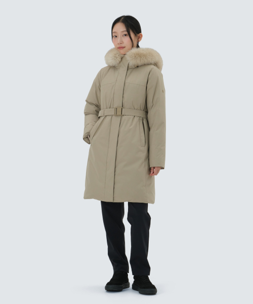 Женский длинный пуховик Drypeak Windstopper (S25WWPDJ05) Beige