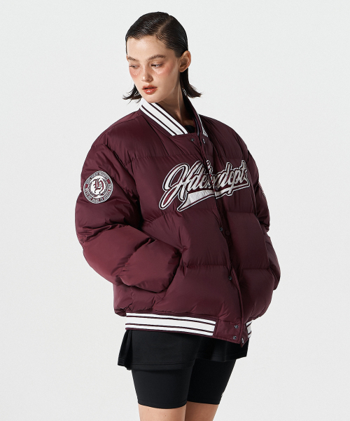 에이치덱스() 패디드 베이스볼 푸퍼 자켓 (Cherry Red) 상품 이미지