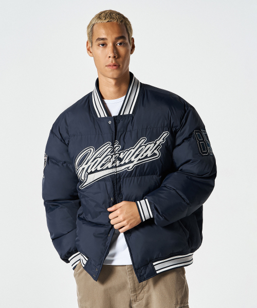 에이치덱스() 패디드 베이스볼 푸퍼 자켓 (Navy) 상품 이미지