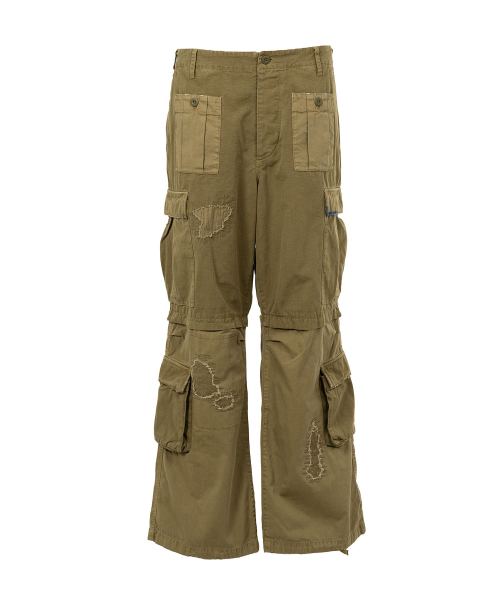 Repaired Ripstop Fatigue Pants - KHAKI