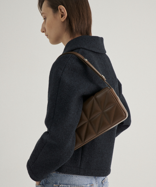 QUILTED FLAP BAG_2COLORS
