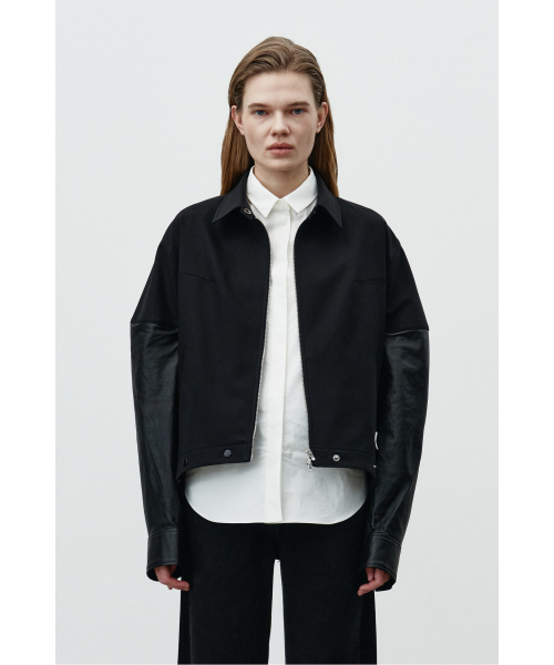 Upside-down Leather Jacket RQJAA25501BKX