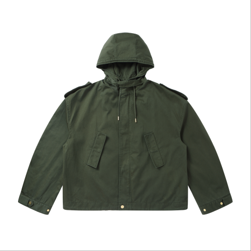 Укороченный бомбер с капюшоном Green