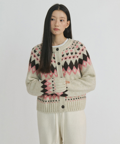 Nordic Classic шерстяной Cardigan_IVORY