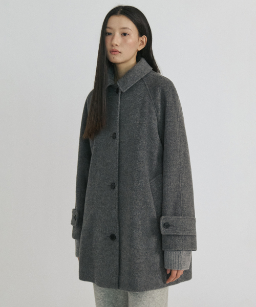 Merino Raglan Midi Coat_GREY