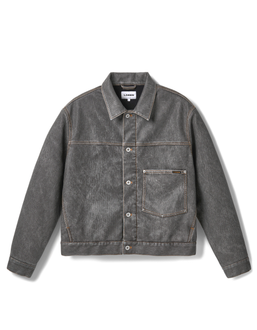 Faux Leather Trucker жакет - черный