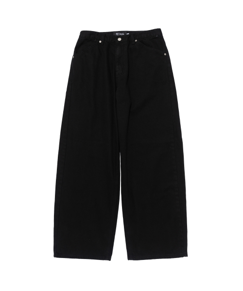 Винтажные широкие изогнутые джинсы из хлопка (Black)
