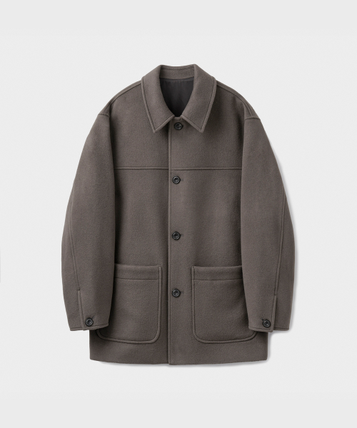 LENITAS HALF COAT [KHAKI BROWN]