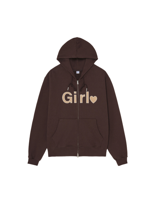 Girl zip-up hoodie - Brown (зип-худи Brown)
