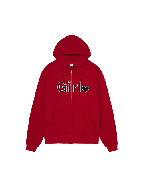 Худи на молнии Girl - Red