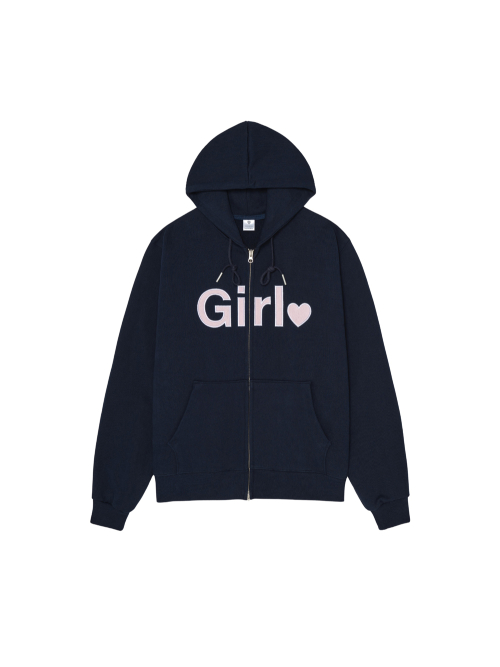 Худи на молнии Girl - Navy