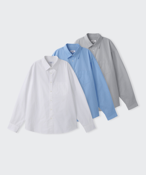 무신사 스탠다드() 오버사이즈 포플린 셔츠 2팩 상품 이미지