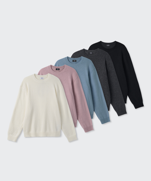 무신사 스탠다드() 에센셜 크루 넥 니트 2팩 상품 이미지