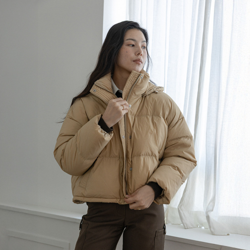 LS_Beige warm padding coat