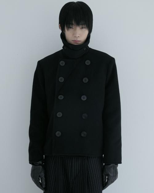 [SIZE M]PEA COAT_BLACK