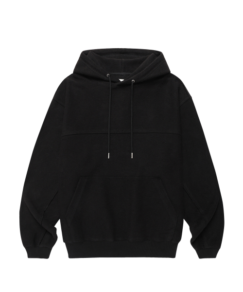 REVERSED CUT-OFF HOODIE BLACK