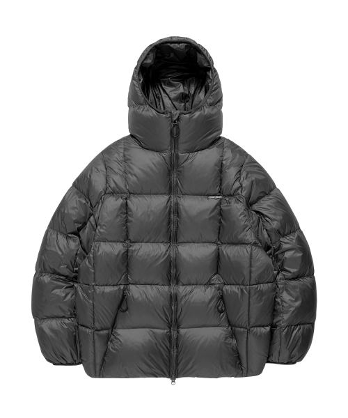 HOODED DUCK DOWN JACKET CHARCOAL