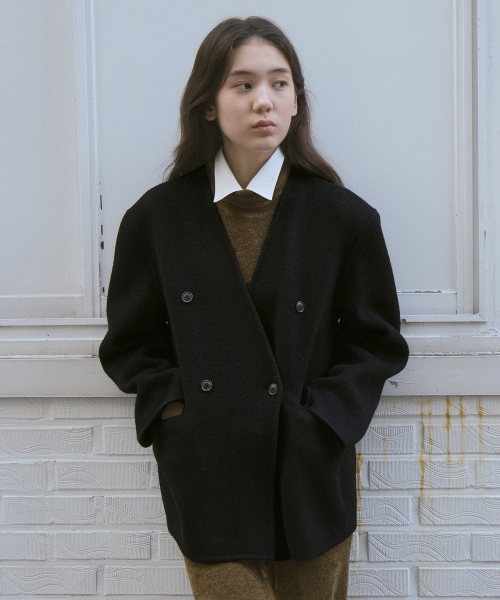 HAND SHAWL DOUBLE JACKET (BLACK)