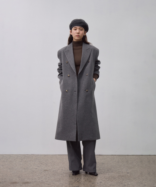 CHAD DOUBLE MAXI COAT (GRAY)