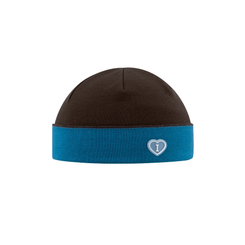 Twin key beanie - Teal brown