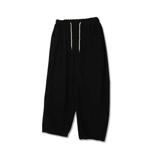 Широкие брюки из вощёного хлопка (Black)