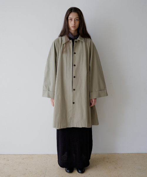 Drape over trench coat _ mint beige