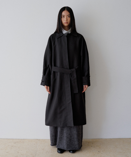 Single trench coat _ black