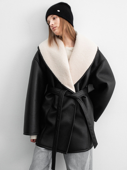 (CT-1473)VOLUME COLLAR LEATHER MUSTANG S