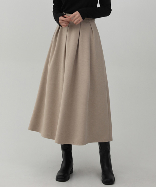 엘뮤즈 [150/160.ver] LONG SKIRT.005 -기모안감/2color/3size