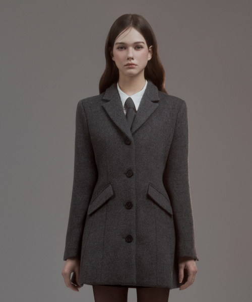 Emma String Coat - Grey