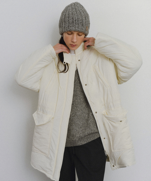 Casual half padded jumper_Cream