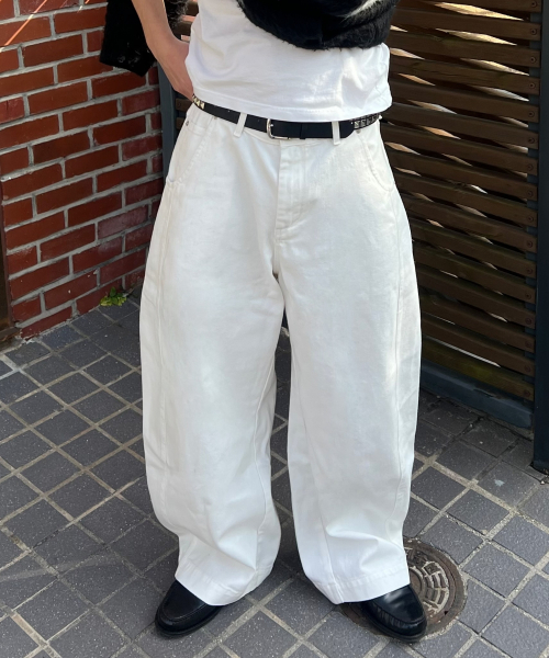 curved baggy balloon fit(ivory)