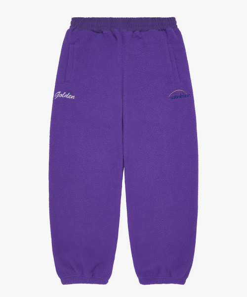 Sherpa fleece jogger pants_Purple