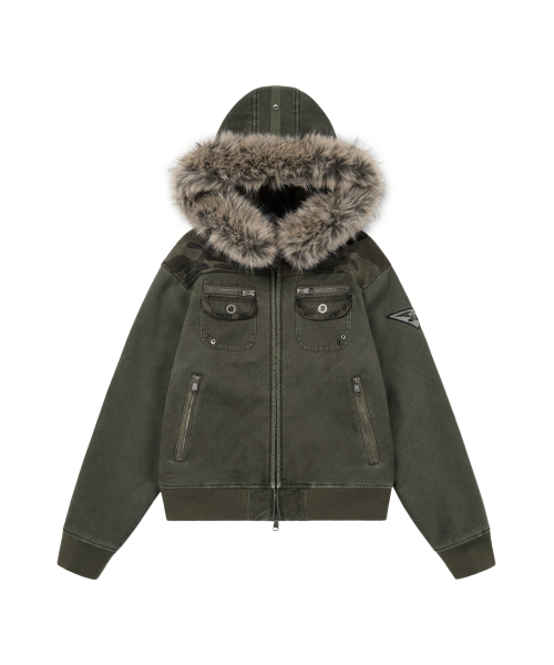 ジャケット・アウター AAKAM Fur Camo Contrast Jacket (Khaki) 아캄(AAKAM) Fur Camo Contrast Jacket (Khaki) - 사이즈 & 후기 | 무신사