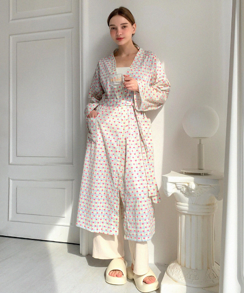 Romi Heart Check Robe
