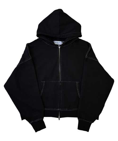 Худи на молнии Frankie Joe Garment Dying Black