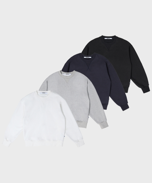 ESSENTIAL EMBOSSED LOGO SWEATSHIRT-4COLOR