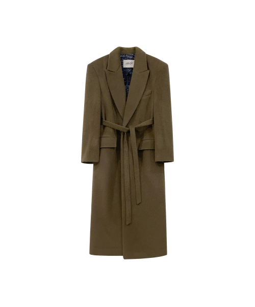 Wool minimal long coat