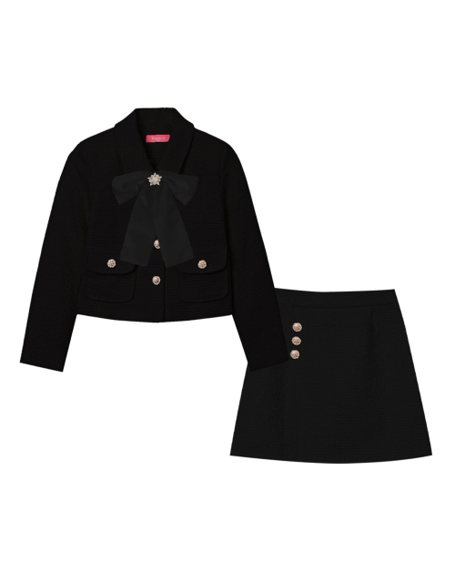 Базовый твидовый жакет Black