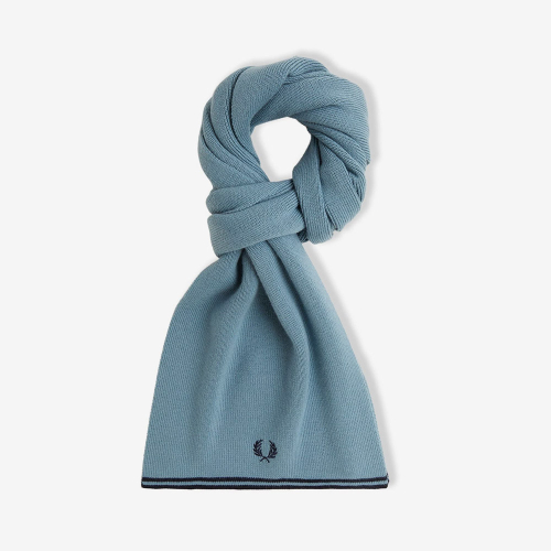 프레드페리() [선물상자 증정] 트윈 팁 울 스카프 - 스톡포트 블루/네이비 CFPU2539152-Z56 상품 이미지