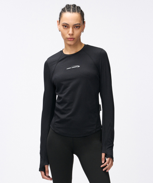 에이치덱스() 우먼스 어시스트 와플 퍼포먼스 롱 슬리브 (Black) 상품 이미지