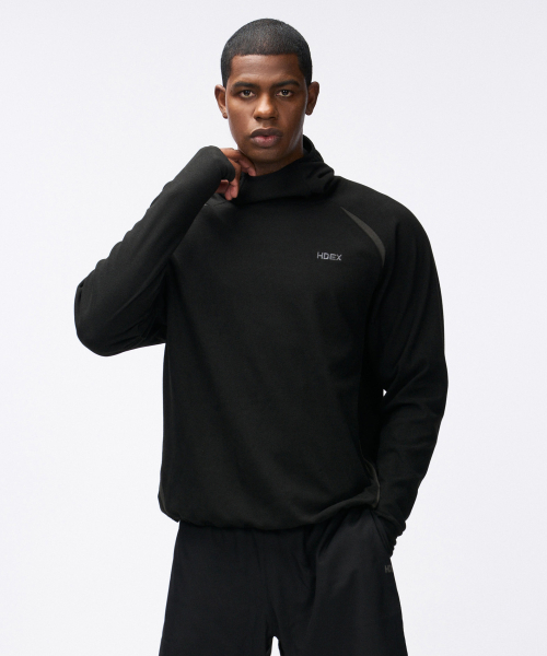 에이치덱스() 웜히트 이지 풀오버 후디 (Black) 상품 이미지