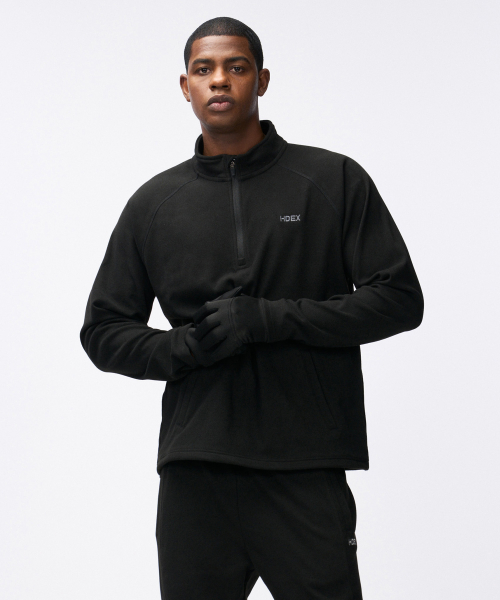 에이치덱스() 웜히트 이지 하프 집업 (Black) 상품 이미지