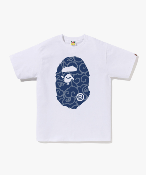 Japanese Cloud камуфляж Big Ape Head футболка(M) WHITE